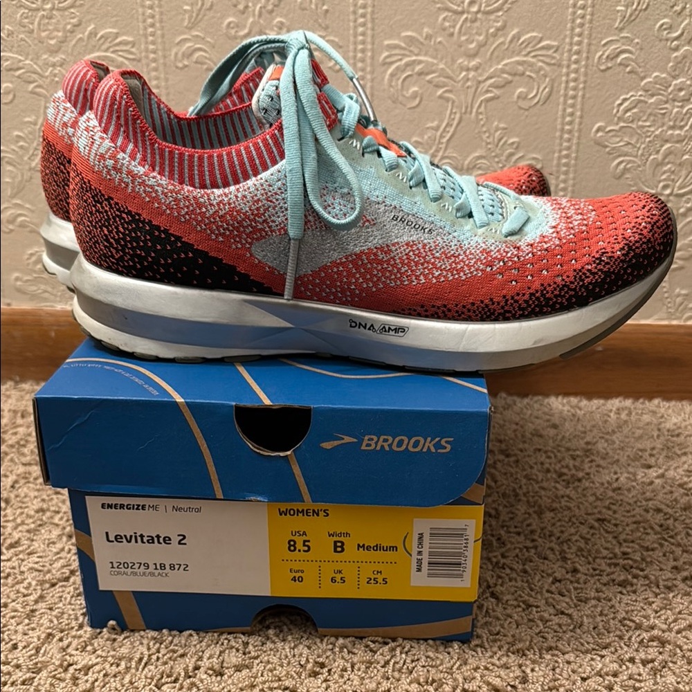 Brooks Levitate 2 Women's Shoes - Red and Blue